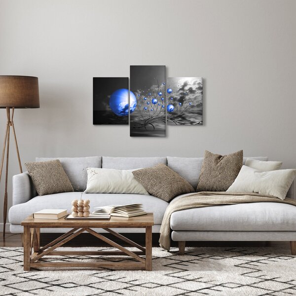 Világoskék gömbök képe (90x60 cm)