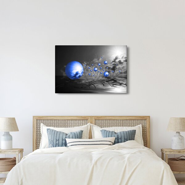Világoskék gömbök képe (90x60 cm)