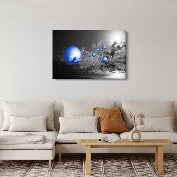 Világoskék gömbök képe (90x60 cm)