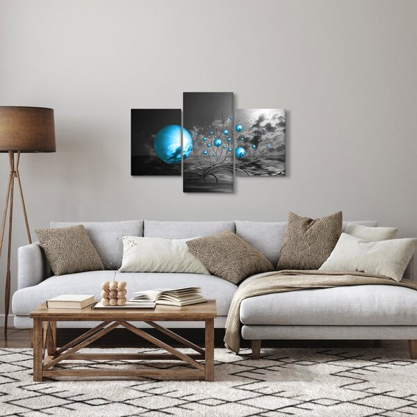 Sötétkék gömbök képe (90x60 cm)