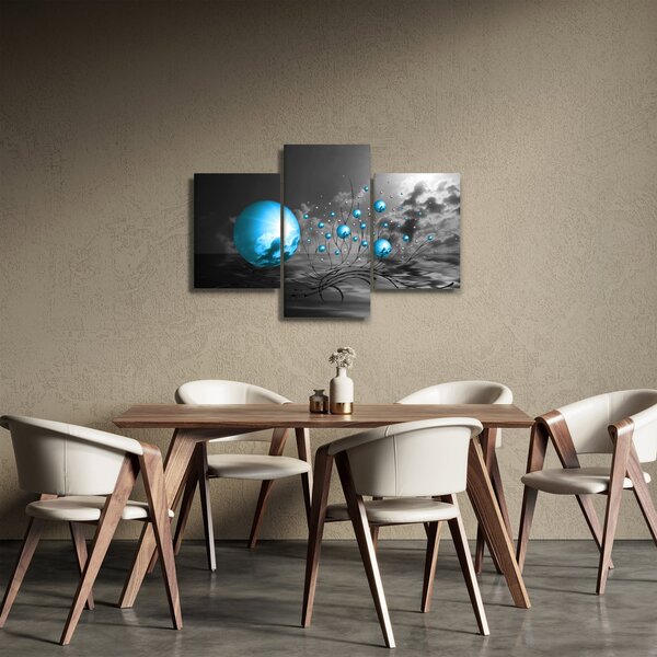 Sötétkék gömbök képe (90x60 cm)
