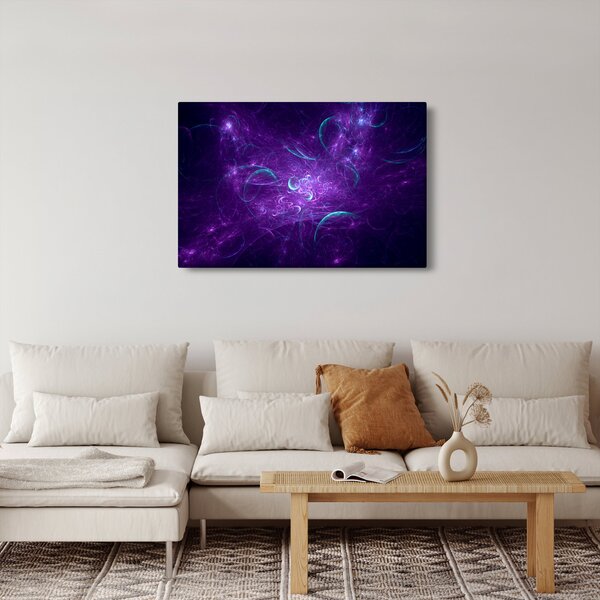 Modern kék absztrakció képe (90x60 cm)