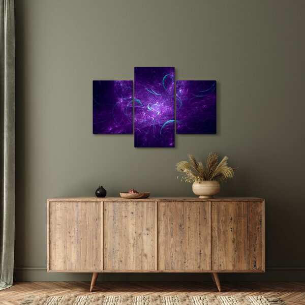 Modern kék absztrakció képe (90x60 cm)