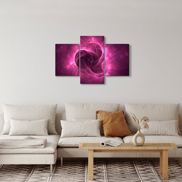 Modern rózsaszín absztrakció képe (90x60 cm)