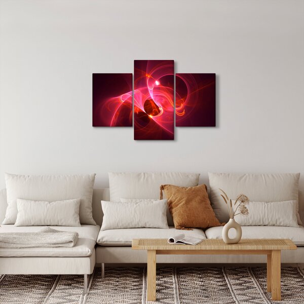 Modern rózsaszín absztrakció képe (90x60 cm)