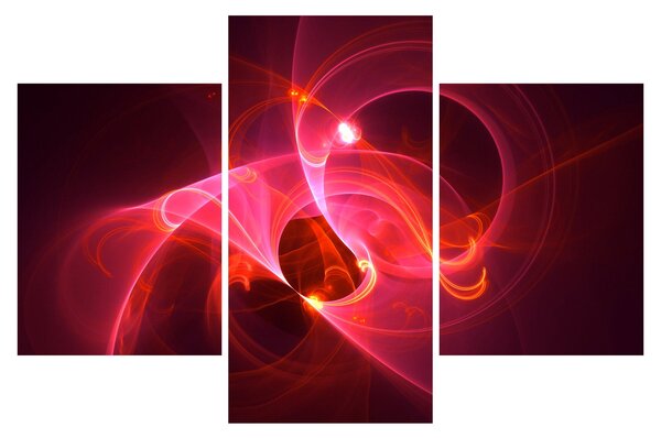 Modern rózsaszín absztrakció képe (90x60 cm)