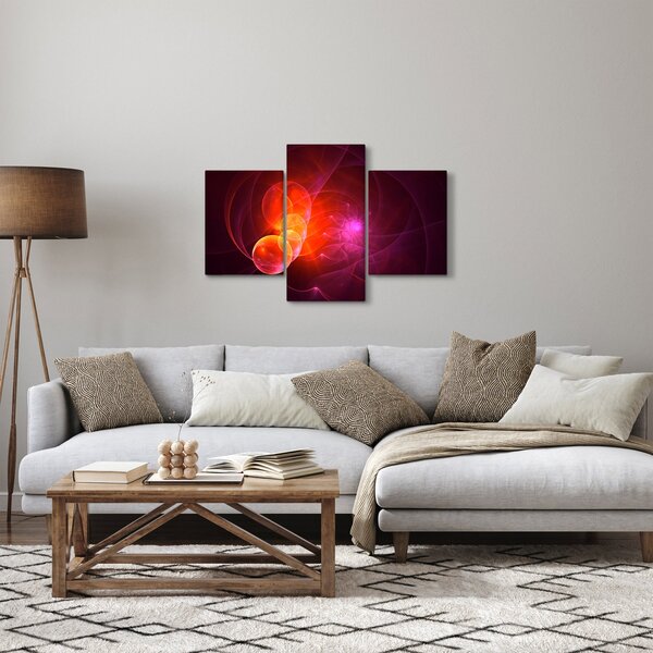Modern rózsaszín absztrakció képe (90x60 cm)