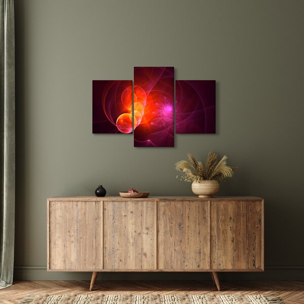 Modern rózsaszín absztrakció képe (90x60 cm)