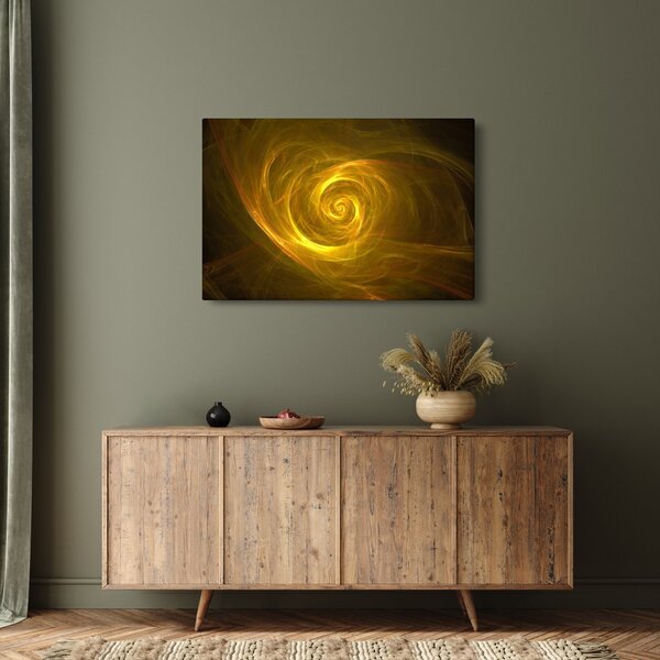 Absztrakt sárga spirál képe (90x60 cm)