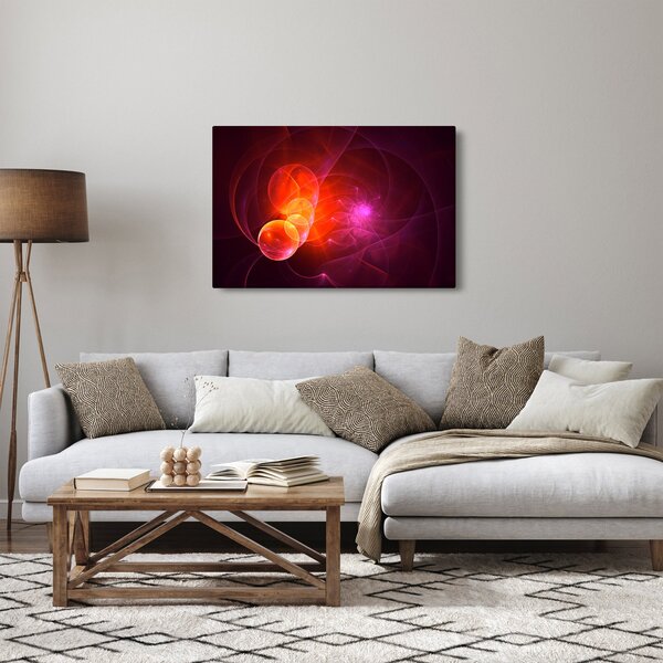 Modern rózsaszín absztrakció képe (90x60 cm)