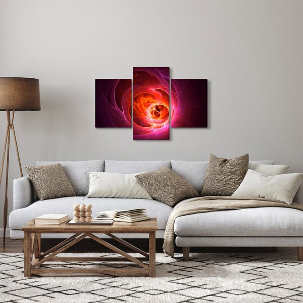 Modern rózsaszín absztrakció képe (90x60 cm)