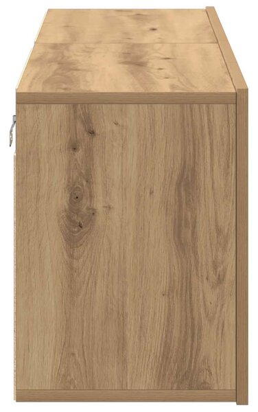 2 db kézműves tölgy falra szerelhető TV-szekrény 80x30x41 cm