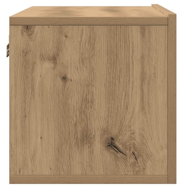 2 db kézműves tölgy falra szerelhető TV-szekrény 80x30x30 cm