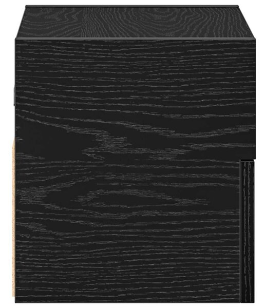 2 db fekete falra szerelhető éjjeliszekrény 45 x 26 x 28,5 cm