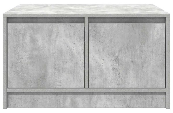 Betonszürke dohányzóasztal fiókokkal 70,5x70x40 cm