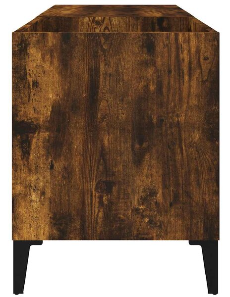 Füstös tölgy színű szerelt fa hanglemezszekrény 84,5x38x48 cm