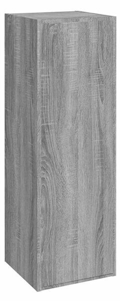 2 db szürke sonoma színű szerelt fa TV-szekrény 30,5x30x90 cm
