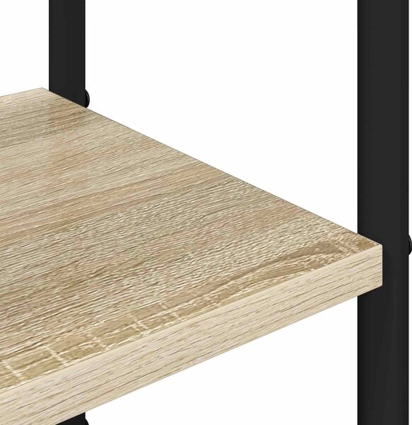 VidaXL Kabátállvány cipőpaddal Sonoma Tölgy 120,5 x 34 x 190 cm