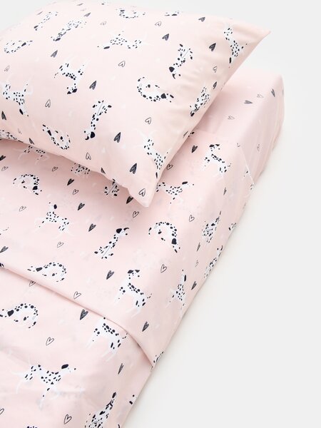 Sinsay - Mikroszálas ágynemű szett dalmata mintával - pasztellpink