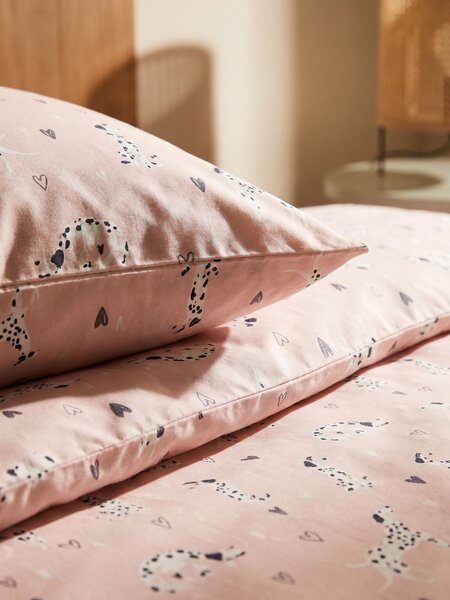 Sinsay - Mikroszálas ágynemű szett dalmata mintával - pasztellpink