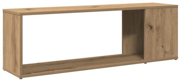 Kézműves tölgy színű szerelt fa TV-szekrény 100x24x32 cm
