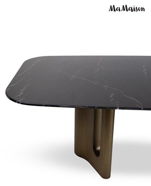 MaMaison Essenza Étkezőasztal Márvány Fekete-Arany Luxus Design