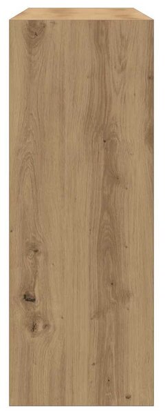Kézműves tölgy színű szerelt fa dohányzóasztal 105x30x80 cm