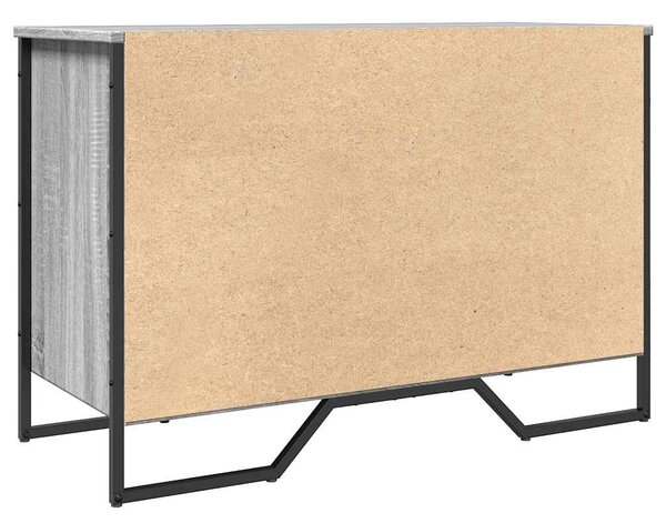 Szürke sonoma színű szerelt fa cipőszekrény 90 x 38 x 61,5 cm