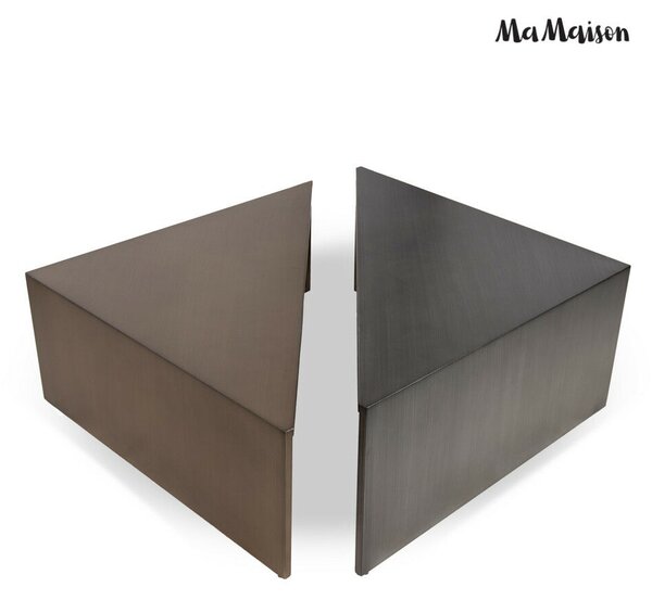 MaMaison Kabuki Dohányzóasztal Szett Fém Arany / Fekete Geometrikus