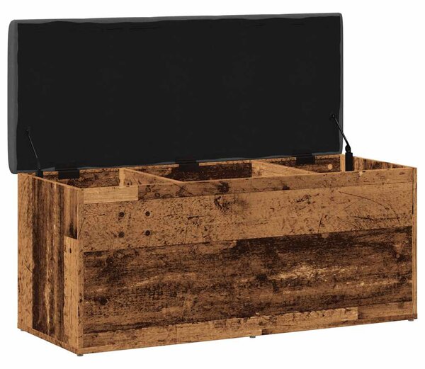Antik fa szerelt fa tárolópad 102x42x45 cm