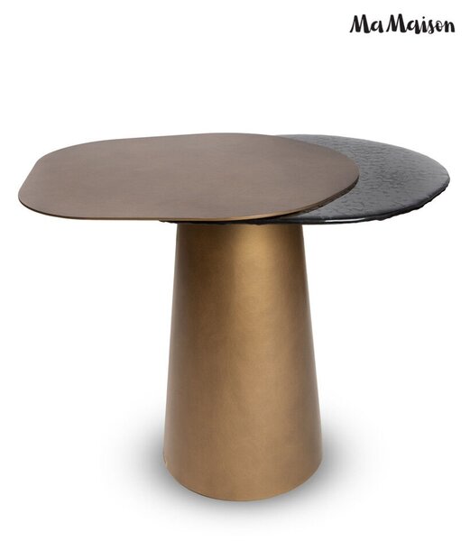 MaMaison Orfeo Dohányzóasztal Arany / Fekete Kétlapos Design