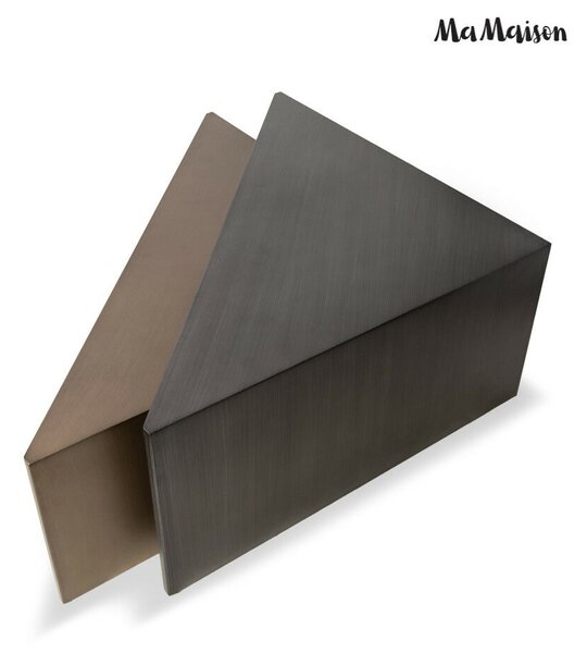 MaMaison Kabuki Dohányzóasztal Szett Fém Arany / Fekete Geometrikus