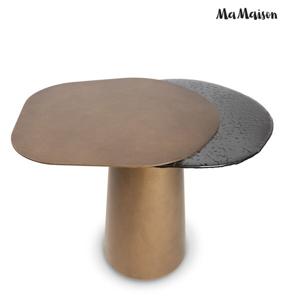 MaMaison Orfeo Dohányzóasztal Arany / Fekete Kétlapos Design