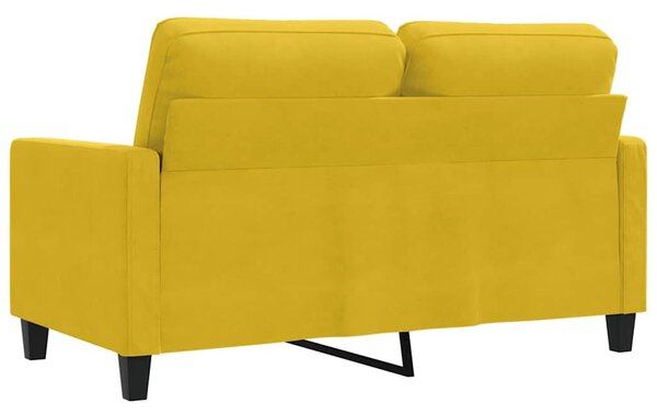 Kétszemélyes sárga bársony kanapé 120 cm