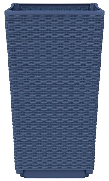 2 db kékszürke polipropilén kerti ültetőláda 32,5 x 32,5 x 57 cm