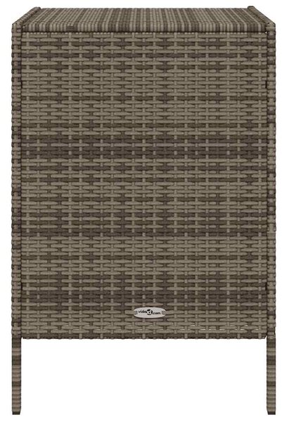 Szürke polyrattan kerti tárolószekrény 55 x 59 x 80 cm