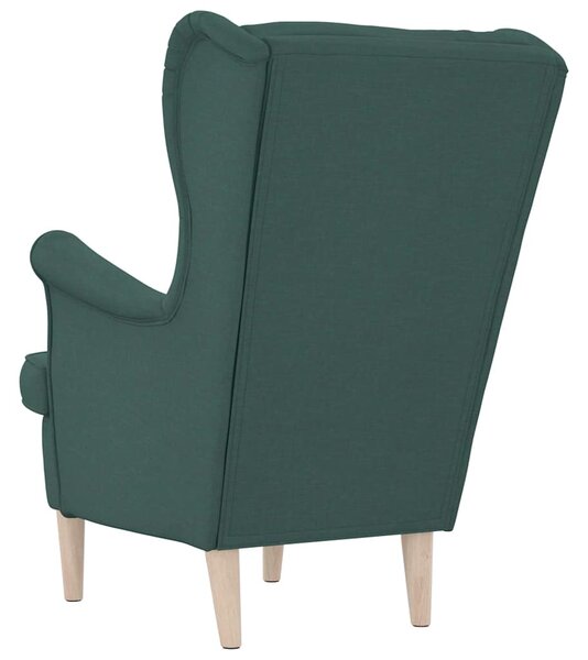 Sötétzöld szövetfotel 74 x 84 x 100 cm