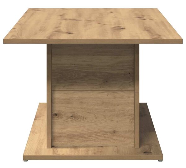 Kézműves tölgy színű szerelt fa dohányzóasztal 102x55,5x40 cm