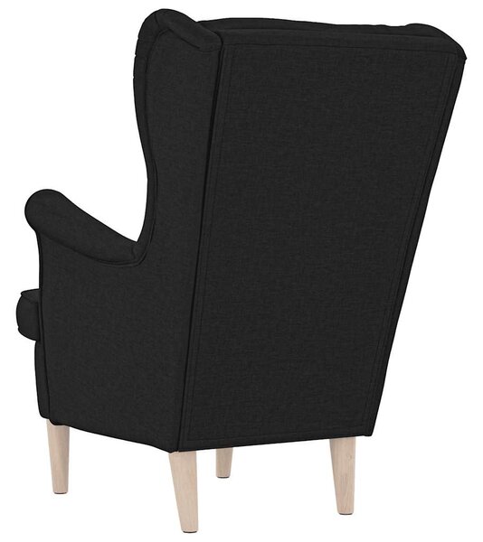 Fekete szövetfotel 74 x 84 x 100 cm