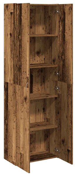 Antik fa színű szerelt fa magasszekrény 60 x 32 x 190 cm