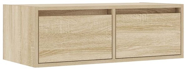 TV szekrény LED világítással sonoma tölgyfa 75x35,5x25 cm