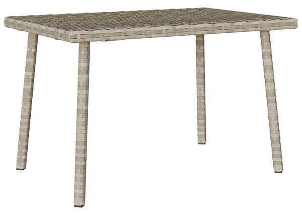 Téglalap polyrattan kerti dohányzóasztal 60x40x37cm