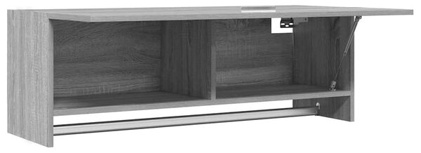 Szürke sonoma színű szerelt fa ruhásszekrény 100 x 32,5 x 35 cm
