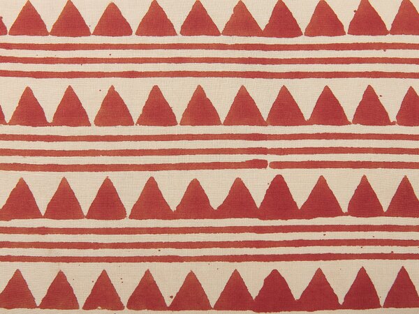 2 db díszpárna DEGLUPTA Pamut 45 x 45 cm Piros Cikk-cakk mintás