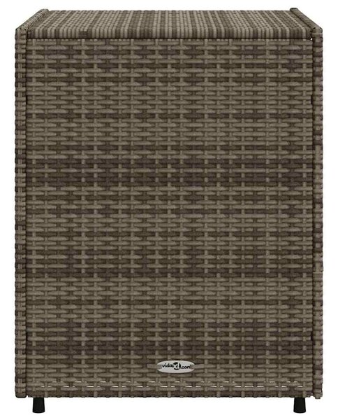 Szürke polyrattan kerti tárolószekrény 55 x 59 x 69 cm