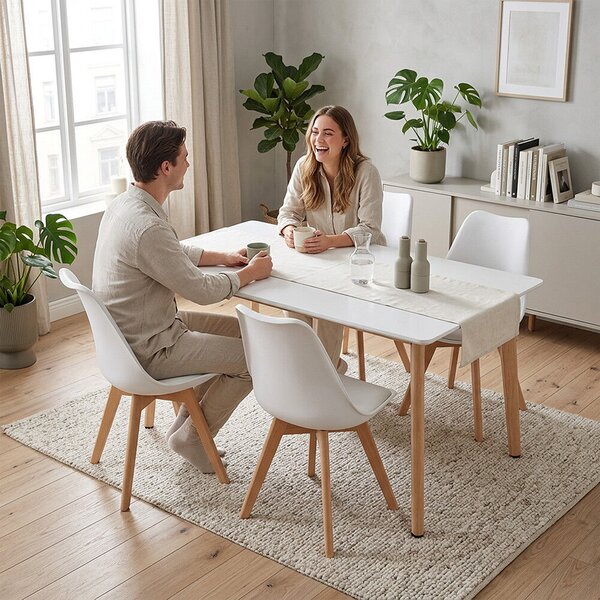 Silla 150 4+1 étkező garnitúra fehér-fehér