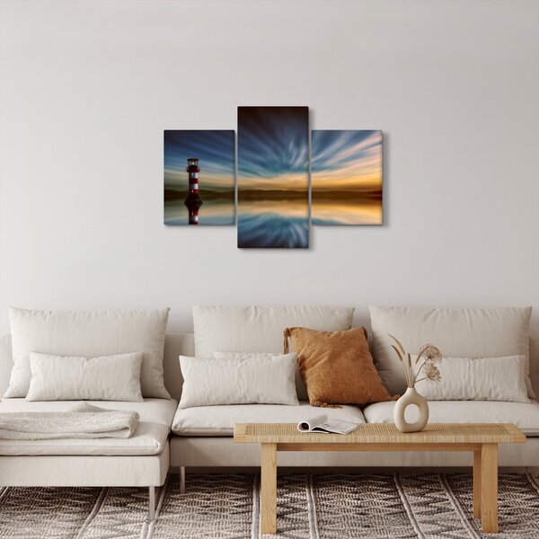 Világítótorony a tengeren (90x60 cm)