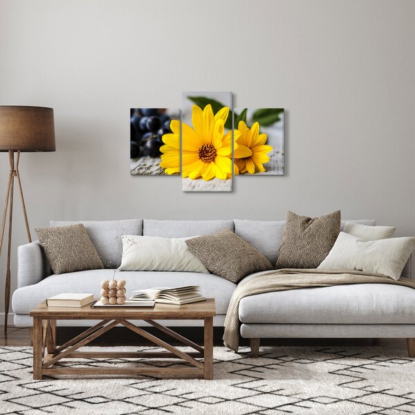 Sárga virágok képe (90x60 cm)