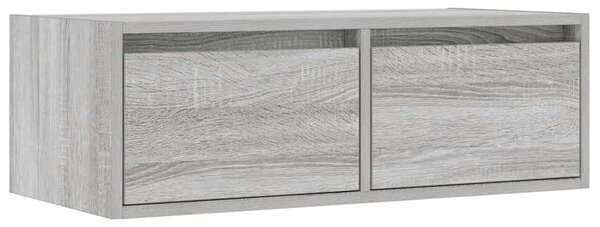 TV-szekrény LED-es világítással szürke sonoma 75x35,5x25 cm