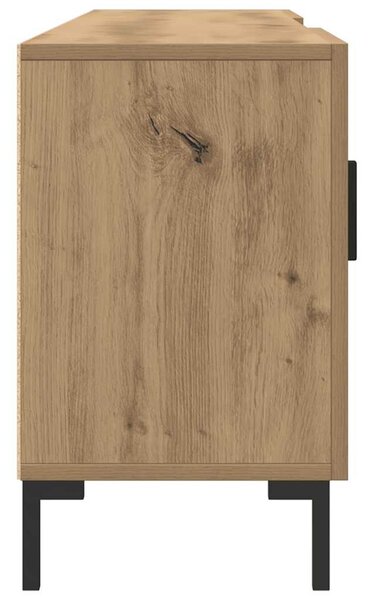 Kézműves tölgy színű szerelt fa TV-szekrény 150 x 30 x 50 cm